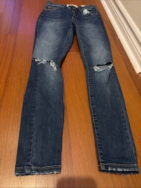 GAP Dark Wash Distressed Denim Jeans